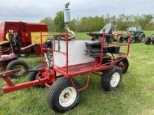 4-WHEEL FORE CART, DEUTZ 100-HP 5-CYLINDER ENGINE, TAYLORIA CLUTCH, 1000/540 PTO TRANSMISSION, 2-HYDRAULIC OUTLETS, SEAT, 2130 HOURS SHOWING, HYDRAULIC STEERING