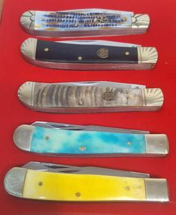 (15) Collector Pocket Knives in Case