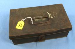 Fishing Tackle Box; Small; No Trays; Worn Finish; Winchester