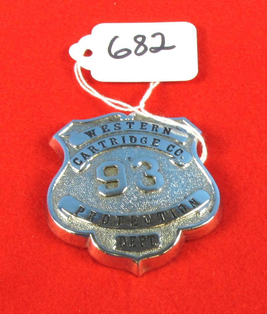 Western Cartidge Co. 93 Protection Dept. Badge