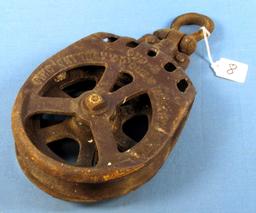 Iron Pulley; 8in Dia.; The Fe Meyers & Bro. Co. Ashland; Oh H-520