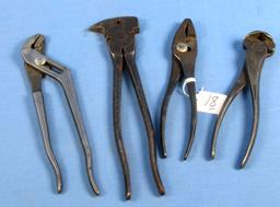 Fence Plier/staple Puller (1945); Carpenter Pincers; K26-7; Comb. Pliers; K51-6; Channel Lock Plier