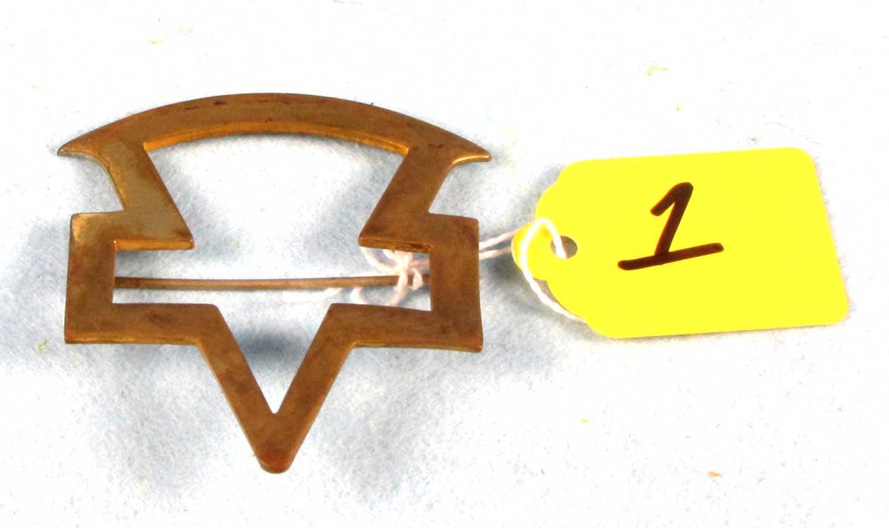 Brass Keen Kutter Logo; Cut-out; Badge
