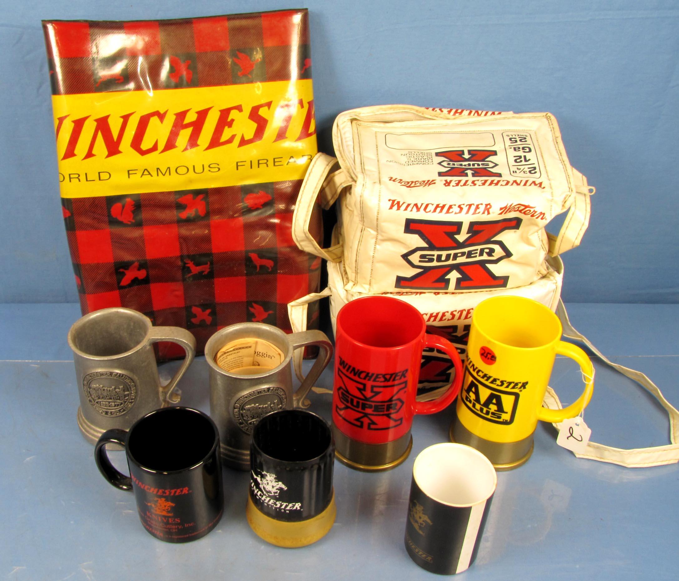 Winchester Lot; Contemporary (mugs; Counter Mat; Avon Shot Shell Colognes; Plastic Super X Shell Ca