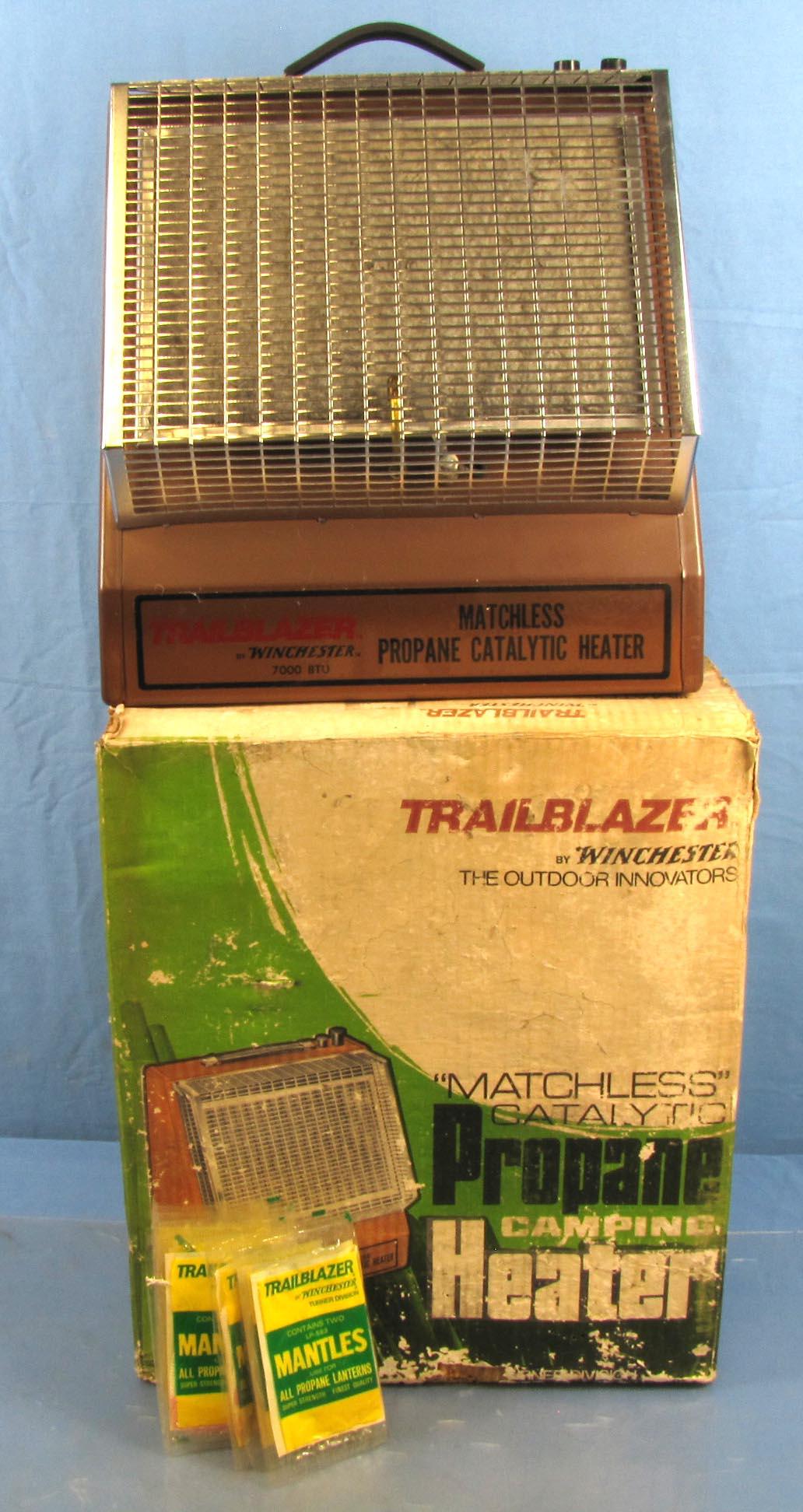 Winchester Trailblazer Camping Propane Heater & Box Of Winchester Mantles.