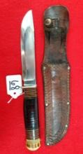 Simmons/keen Kutter Hunting Knife (6" Blade) W/leather Sheath (nos Knife)
