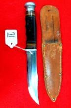 Simmons Hunting Knife (5 5/8" Blade) W/leather Sheath