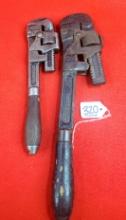 Lot Of 2; Winchester 14 Inch Pipe Wrench; Winchester 10" Wood Handle Pipe Wrench