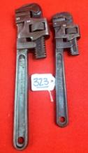 Lot Of 2; Winchester 10" Pipe Wrench; Winchester 8" Adjustable Wrench