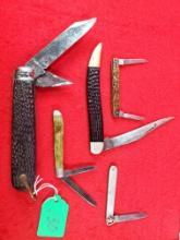 K130: Lot Of 5 | Ec Simmons Keen Kutter Ww1 Nave Knife W/can Opener | Simmons Hardware Co Single Bl