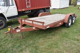 J-J-N Enterprises 16' bumper hitch flatbed trailer