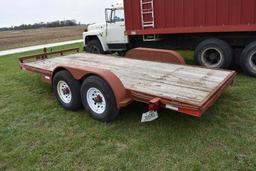 J-J-N Enterprises 16' bumper hitch flatbed trailer
