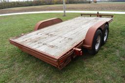 J-J-N Enterprises 16' bumper hitch flatbed trailer