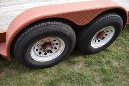 J-J-N Enterprises 16' bumper hitch flatbed trailer