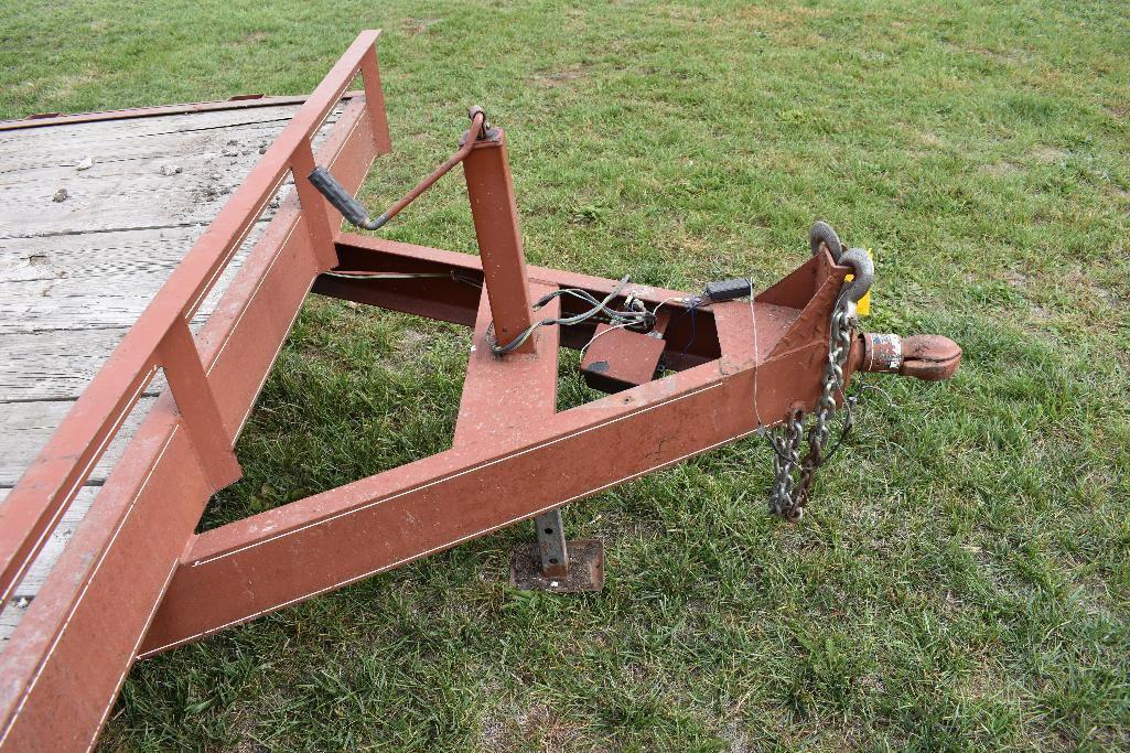 J-J-N Enterprises 16' bumper hitch flatbed trailer