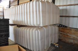 (2) 2,400 gal. horizontal poly tanks