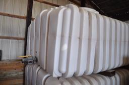 (2) 2,400 gal. horizontal poly tanks