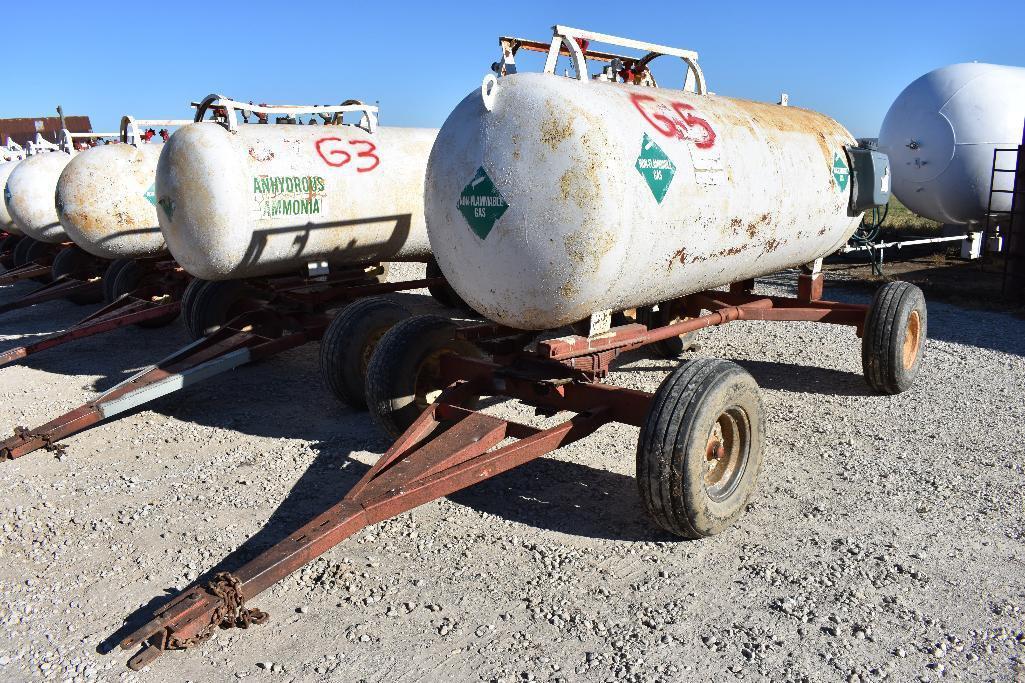 1,000 gal. NH3 tank on gear