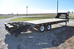 '11 PJ 25' tandem axle gooseneck flatbed trailer