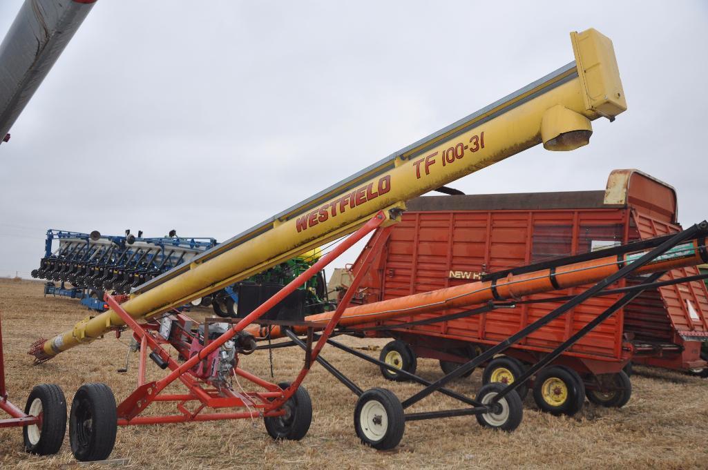 Westfield TF 100-31 10"x 31' truck auger w/ Honda 20 hp eng.