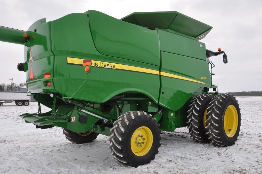 '12 JD S670 4wd combine