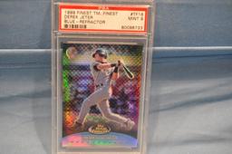 PSA GRADED 1999 FINEST DEREK JETER BLUE-REFRACTOR