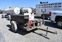 8' flatbed bumper hitch single axle trailer