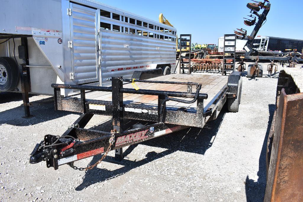 14 Maxey 26' bumper hitch flatbed trailer