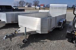 12 Aluma 8214-35 14' aluminum flatbed trailer