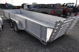 12 Aluma 8222H 22' aluminum flatbed trailer