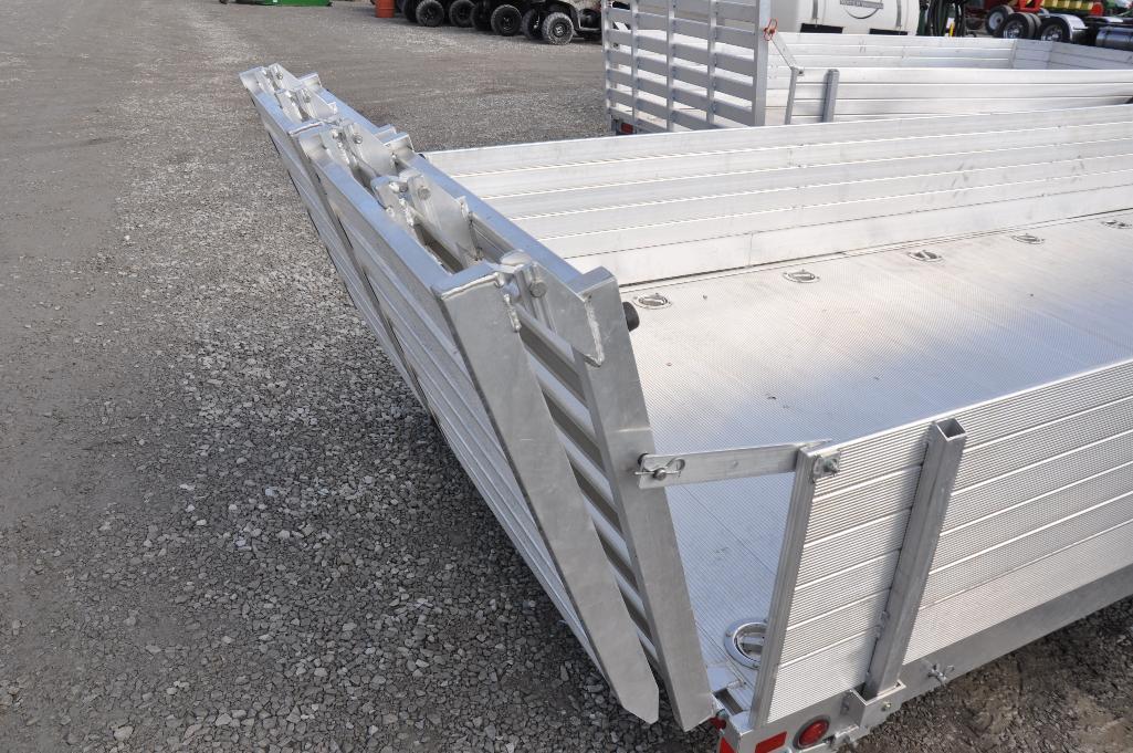 12 Aluma 8222H 22' aluminum flatbed trailer