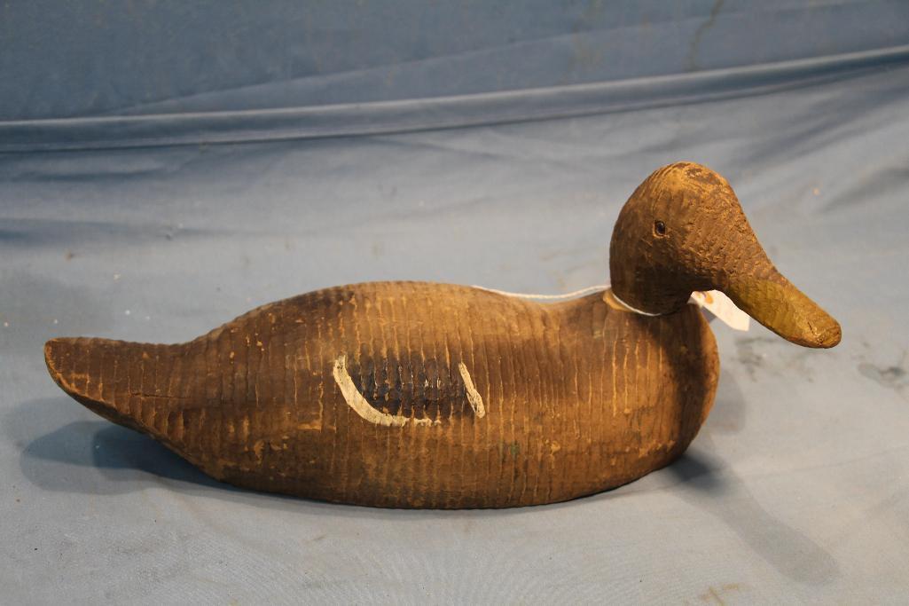 HUDSON DECOY HEN MALLARD WOODEN DECOY