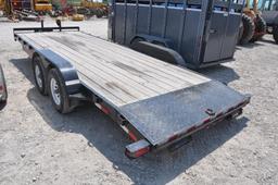 '16 Trailerman 20' bumper hitch flatbed trailer