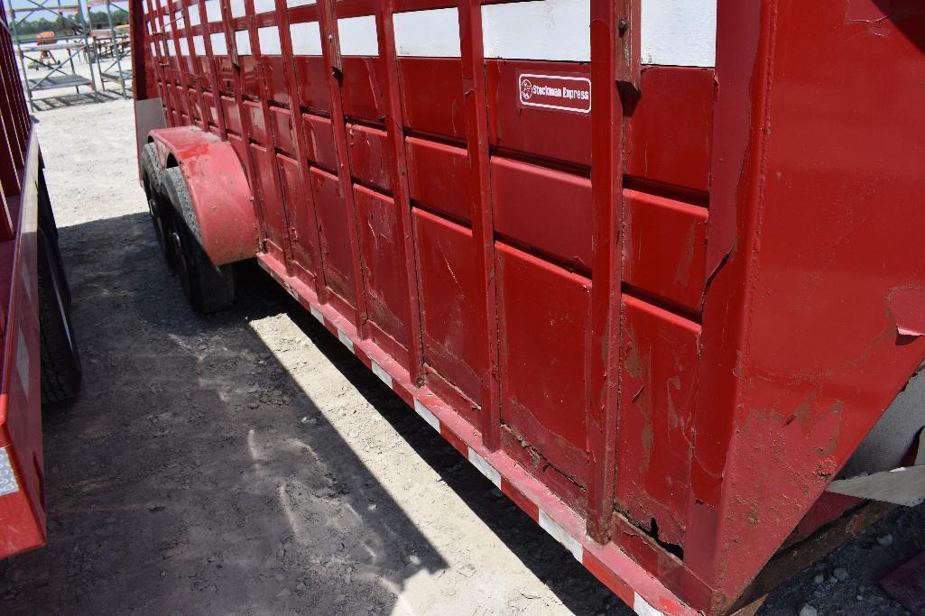97 Kiefer Built 18' gooseneck livestock trailer