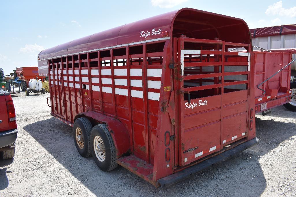 97 Kiefer Built 18' gooseneck livestock trailer