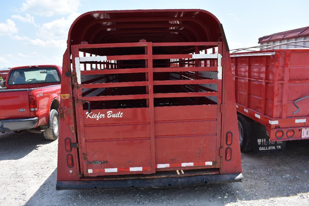 97 Kiefer Built 18' gooseneck livestock trailer