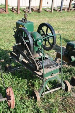 MccCormick Deering 1.5-2.5 HP engine mounted on steel wheel truck