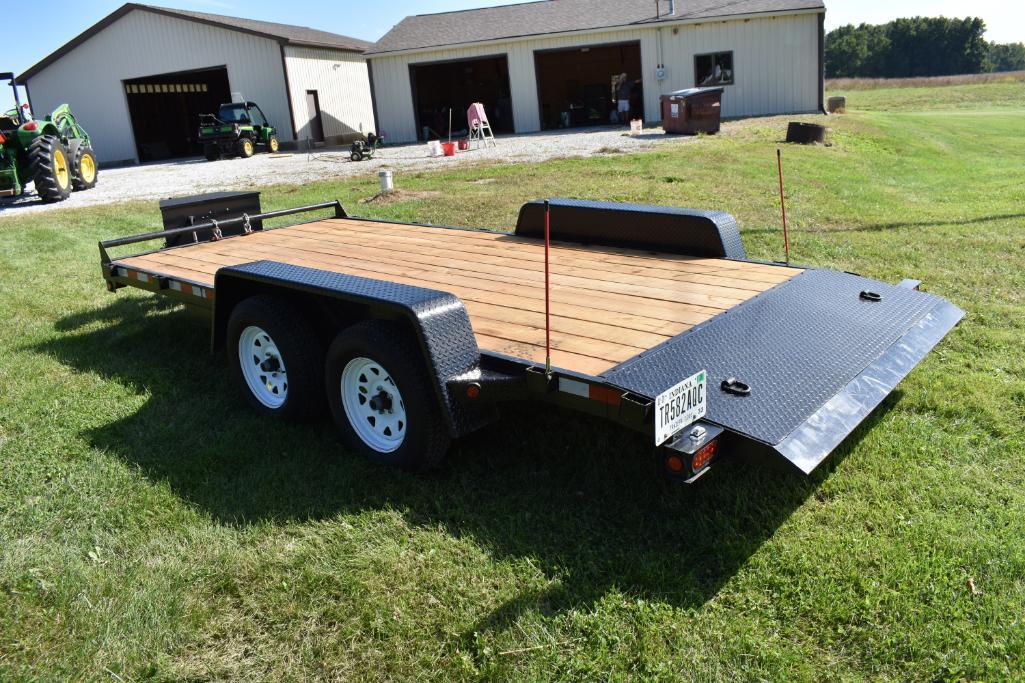 Razorback 16' tandem axle bumper hitch flatbed trailer