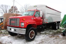 1994 GMC Top Kick tandem axle grain truck