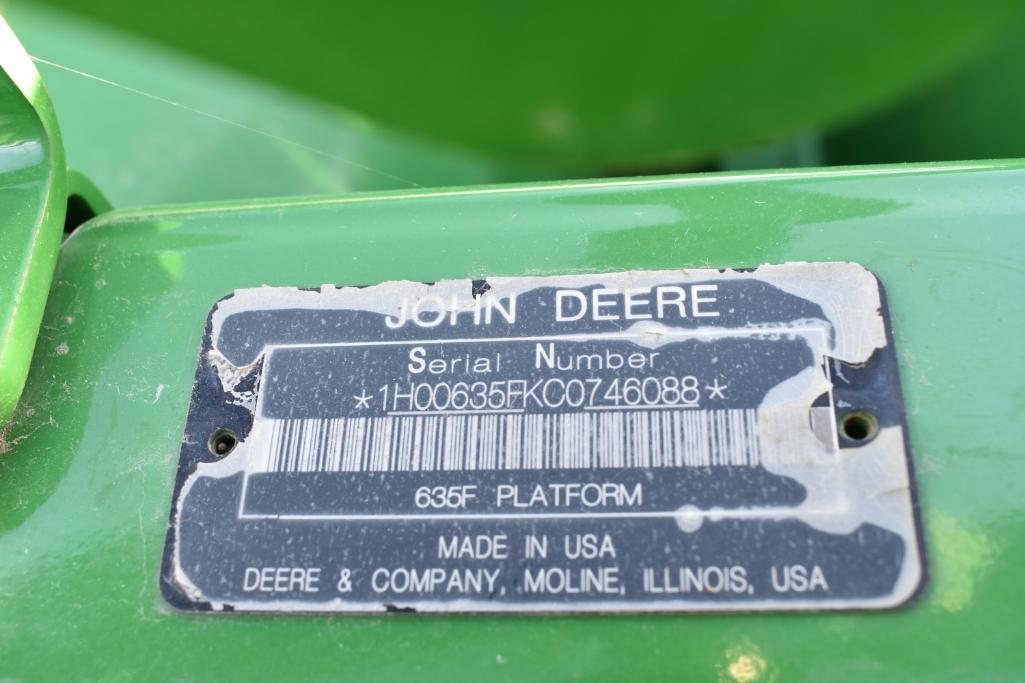 2012 John Deere 635F HydraFlex platform