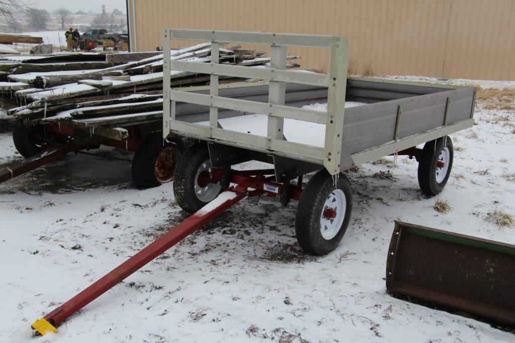 5' x 9' fiberglass flat rack wagon