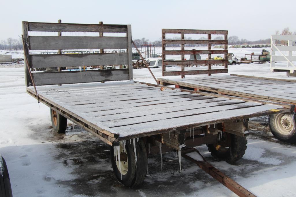 Hay Rack 8' X 15' hayrack on John Deere 953 gear