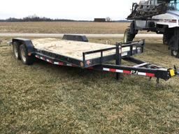 2009 PJ 20' bumper hitch flatbed trailer