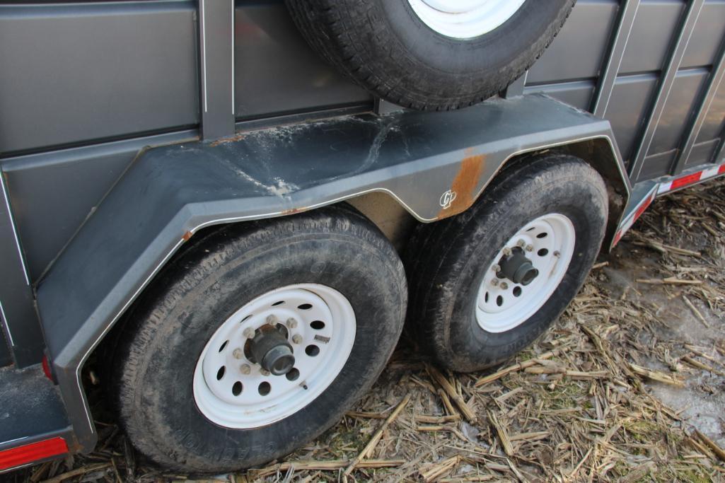 Corn Pro 24'x 7' steel gooseneck livestock trailer