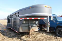 Corn Pro 24'x 7' steel gooseneck livestock trailer