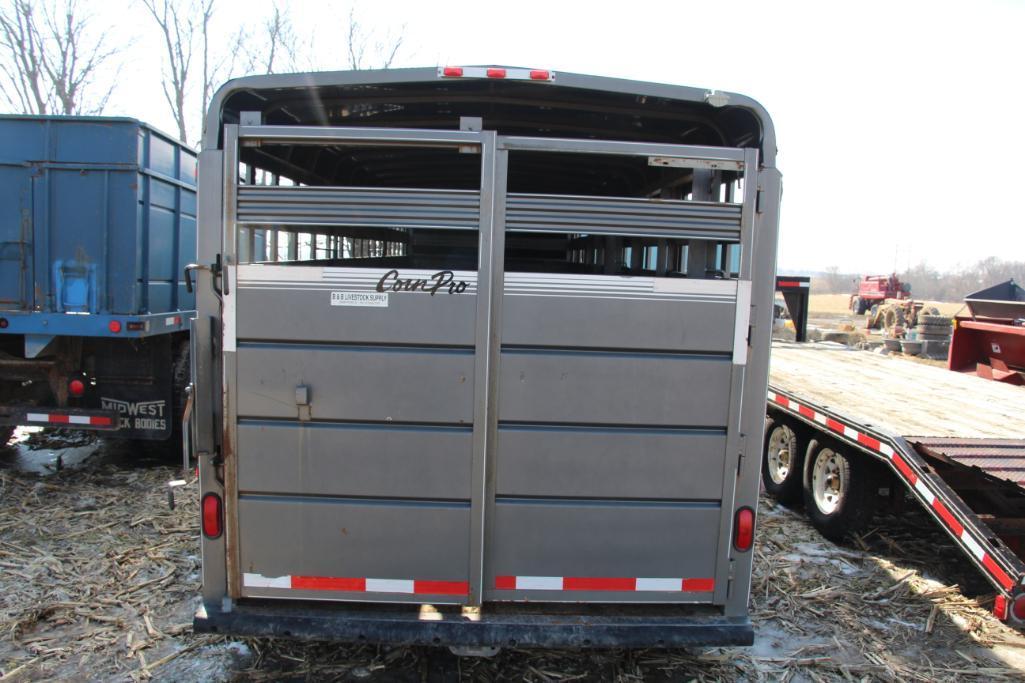 Corn Pro 24'x 7' steel gooseneck livestock trailer