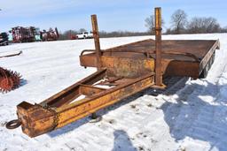 Shop built 17' pintle hitch flatbed trailer