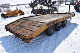 Shop built 17' pintle hitch flatbed trailer