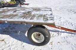 10'x7.5' wooden hayrack on running gear