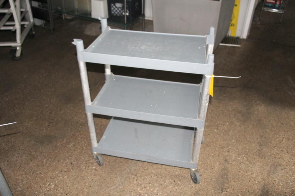 3 Tier poly rolling cart